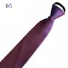 Venta al por mayor del fabricante Corbatas Rojas con Cremallera para Hombres y Mujeres, Vestimenta Formal de Negocios para Novio, Boda Estilo Coreano Corbata Rayada Perezosa Sin Corbata