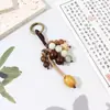 Novo Estilo Chinês Natural Casca de Fruta Bolsa Pingente Sino de Vento Tecido à Mão Cura Sonora Sino Pendurado Pingente de Planta Fruta Pingente de Carro