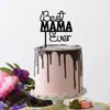 Cartão de bolo de aniversário da mãe novo criativo melhor mãe de todos os tempos coroa amor decoração de bolo acrílico