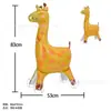 Novos brinquedos infláveis de balão com cordão para crianças com rodas, animais de desenho animado infláveis que andam, carro, balão de filme de alumínio, barraca de balões, transfronteiriço