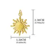 Europa y Estados Unidos Moda DIY Estrella de mar Amor Sol Colgante Accesorios Acero inoxidable Recubrimiento al vacío de horno Color oro de 18 quilates