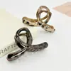 Clip Grande para Cabello Tipo Pinza Cruzado Estilo Francés Vintage con Imitación de Estampado de Leopardo Nuevo Estilo para Mujer Elegante Elegante Elegante Clip para Cabello Accesorios para el Cabello