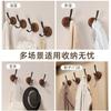Colgador de Abrigos de Madera de Nogal, Colgador para Entrada sin Taladro Detrás de la Puerta, Colgador Creativo Individual para Dormitorio para Colgar Ropa y Sombreros, Colgador Adhesivo de Pared