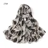 Bufanda de Gasa Floral con Estampado de Puntos Rosas Perlas Transpirable Dagging para Mujer Bufanda Bufanda No. 268-277