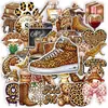 Adesivos de compra direta transfronteiriça, adesivos estilo estampa de leopardo vintage, decorações criativas e personalizadas da moda para planners, capas de celular e garrafas de água