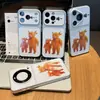 Capa de Celular Divertida e Excêntrica com Tema de Vaca Adequada para Apple 17 Pro Max, Capa Protetora Divertida para iPhone 18/16, Eletrodepositada em TPU
