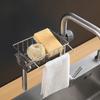 Artefacto de almacenamiento para fregadero de cocina, grifo multifuncional, escurridor de esponja para lavar platos, escurridor de platos de acero inoxidable