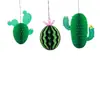 Decoraciones para Eventos con Temática de Bosque para Escaparates, Montaje de Fiesta Hawaiana, Panal de Abeja de Cactus 3D