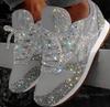 Estación Independiente Plataforma Otoño Transfronteriza Zapatos Casuales con Lentejuelas Transpirables con Pedrería de Suela Gruesa Zapatos Deportivos para Mujer Comercio Exterior
