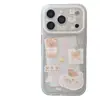 Funda de teléfono linda de oso estilo coreano para iPhone 18 Pro Max, también adecuada para 16 Pro y 18 Pro/15