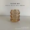Porta-canetas de vidro bolha com bolinhas de luxo estilo ins, recipiente de armazenamento para pincéis de maquiagem, porta-velas de aromaterapia, pote de armazenamento de cristal para mesa