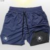 Explosivos AliExpress Serie Araña 2 en 1 Pantalones Cortos Dobles para Hombre Fitness Deportes Pantalones Cortos de Entrenamiento para Hombre Secado Rápido