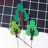 Decoración de Pastel Árboles del Bosque Bolas de Fieltro Árboles Manzana Verde Árbol de Navidad Palmera Accesorios para Hornear