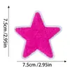 Parche de Tela Bordado Estrella Toalla Parche Bordado Estrella de Cinco Puntas Multicolor Parche Bordado Estrella de Cinco Puntas Accesorios para Ropa Parche Decorativo Parche de Tela Termoadhesivo