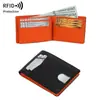 Porta-cartões masculino de fibra de carbono transfronteiriço, carteira fina masculina de negócios com múltiplos compartimentos para cartões, anti-scan RFID, personalizável
