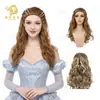 Peluca Completa de Cabello Trenzado Marrón en Stock para Halloween, Cosplay, Fiesta, Performance y Venta al por Mayor de Exportación