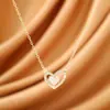 Cadena para Clavícula con Forma de Corazón Dulce Nueva Versión Coreana, Mismo Estilo que la de la Influencer Femenina, Cadena de Cuello con Forma de Corazón de Moda de Lujo Ligero