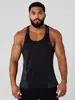 Chaleco acanalado YOUNGLA de seda helada de secado rápido para hombre, chaleco deportivo de fitness, prenda ajustada para entrenamiento de running y baloncesto