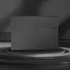 Bolsa de Couro Lisa para Arquivos A4 com Botão de Pressão, Bolsa Horizontal Espessada à Prova d'Água em Couro PU para Armazenamento de Documentos de Escritório