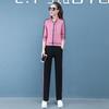 Traje casual deportivo de marca moderna y de moda para mujer 2024 nuevo primavera y otoño estilo occidental suéter de cuello alto pantalones de pierna ancha conjunto de dos piezas