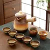 Tetera para Preparar Té para Uso Doméstico, Maceta Cerámica Moderna de Interior para Preparar Té, Tetera Individual para Té de Leche Tostado Yunnan, Tetera con Asa Lateral No Caliente