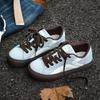 Tuo Pie Sapatos Outono e Inverno Novo Verde Menta Masculino Respirável Versátil Espesso Cor Sólida Tênis de Lona TP1223-5W