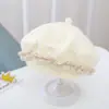 Boina de Encaje Estilo Coreano para Bebé Niña Otoño e Invierno Cálida y Cortavientos Gorro de Lana para Bebé Moda 2024 Nuevo Estilo