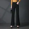 Jeans Acampanados 2025 para Madres de Mediana Edad, Pantalones Elásticos Ligeramente Acampanados para Mujeres de Mediana Edad y Mayores, Cintura Alta Control de Abdomen, Doble Botonadura, Nuevo Estilo Otoño