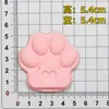 Desenho Fofo Gato Patinha 3D PVC Silicone Macio Adesivo Decoração DIY Casa Capa de Celular Suporte Peças de Acessório