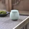 Mini Pote de Cerâmica para Chá, Pote Selado de Pó de Gesso, Pote para Armazenamento de Chá de Flores, Garrafa Pequena de Porcelana, Caixa de Chá Portátil