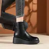 Botas Martin Casuales Versátiles Cómodas 2026, Nuevas Botas de Mujer Otoño/Invierno, Punta Redonda, Suela Gruesa, que Aumentan la Altura, Cremallera Trasera, Botines