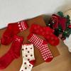 Calcetines Rojos Benmingnian para Mujer Algodón Peinado Dulces Lindos 2025 Año de la Serpiente Nuevos Otoño e Invierno Calcetines de Media Caña Calcetines de Navidad