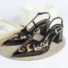 Sapatos de Salto Alto Europeus e Americanos Comércio Exterior Transfronteiriço Tamanho Grande Preto Patchwork Estampa de Leopardo Fivela Tira Salto Alto Bico Fino Salto Grosso Salto Alto Sapatos Únicos Sandálias