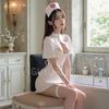 Talla Grande Chica Gorda Lencería Sexy Sexy Deseo Puro Uniforme de Juego de Roles de Enfermera Apasionado Recortado Caliente Ropa Gratis