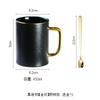 Taza de Cerámica Esmerilada de Alto Valor de Color para Hombre y Mujer Taza de Café Negro Taza para Té con Leche Vaso para Agua Hogar Estilo Japonés con Tapa