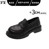 Em estoque~Mocassins de Couro Genuíno com Solado Grosso Femininos 2026 Outono Novo Estilo Slip-on Sapatinhos de Couro Estilo College jk Sapatos Individuais
