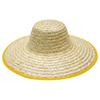 Sombrero de Paja Sombrero de Sol de Verano 45cm Protección Solar a la Antigua Ala Ancha Protección Solar Exterior Granjero Sombrero de Paja de Trigo