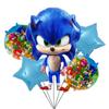 Amazon nuevo estilo Sonic Hedgehog Sonic niño traje de fiesta de cumpleaños Sonic globo de aluminio