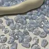 Alta calidad Xia Bing Gris Azul Bohemio Bordado con Cuentas Mixto Barroco Material Hecho a Mano Gu Mei Guyum Ropa