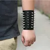 Pulsera Personalizada Punk Remaches Metálicos Pulsera de Cuero Genuino Pulsera para Actuación Rockera Suministro Transfronterizo