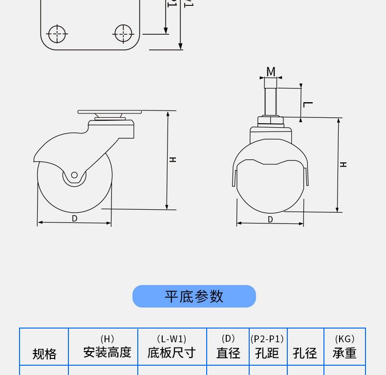 2寸pp橡胶地球轮