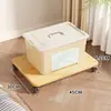 Base de Caja de Almacenamiento Movible Soporte Multifuncional Bandeja Organizador Tablero de Almacenamiento con Ruedas de Pie Estante de Almacenamiento Doméstico