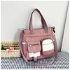 Bolso de Gran Capacidad Bolso Cruzado para Mujer Estudiantes Universitarios Japoneses Clase Bolso de Hombro Bolso de Lona Artístico Bajo el Brazo Portátil Bolso Tote