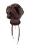 Peruca para Mulheres com Estampa de Leopardo Rabo de Cavalo Baixo Coque Peruca com Presilha de Garra, Peruca de Rabo de Cavalo Baixo Fofa e Volumosa