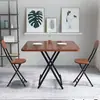 Mesa plegable para uso doméstico, mesa de comedor portátil simple, mesa cuadrada para apartamentos de alquiler, mesa de comedor minimalista de tamaño pequeño