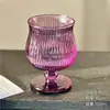 Taza de Vidrio Curva a la Cintura con Base Baja Morada Retro de Nicho para Instagram Taza de Café Taza para Bebidas Especiales Taza para Bebidas Frías Taza para Jugo