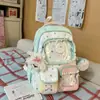 Set de Mochila Bicolor Modelo Nuevo Primavera 2026 para Estudiantes de Primaria y Secundaria, Bolsa de Tutoría de Estilo Alto Dopamina para Estudiantes de Secundaria