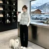 Moda Nova Outono/Inverno 2026 Colete de Algodão Solto com Gola Alta Feminino Curto Tamanho Grande Acolchoado Espesso Colete Outerwear