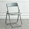 Cadeira Dobrável de Plástico, Cadeira para Uso Doméstico com Encosto, Cadeira Popular para Fotos, Cadeira de Jantar para Dormitório, Cadeira de Escritório para Conferência, Banco Dobrável para Exterior