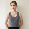 Camada base indispensável~ Colete de Tricô 100% Cashmere Kangsai Ni para Mulheres Ajustado Sem Mangas Suéter Camisola Camiseta Base